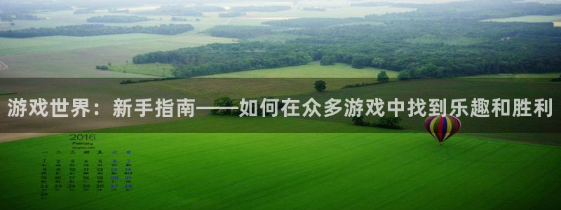 赢咖娱乐注册地址：游戏世界：新手指南——如何在众多游戏中找到