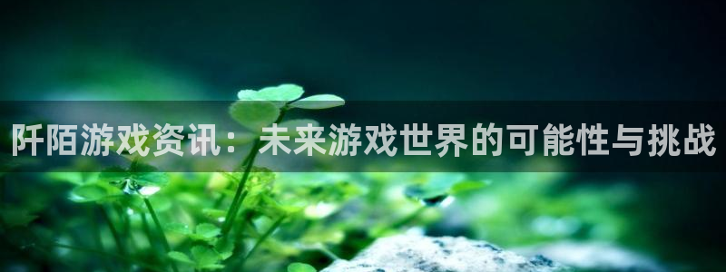 赢咖娱乐集团：阡陌游戏资讯：未来游戏世界的可能性与挑战