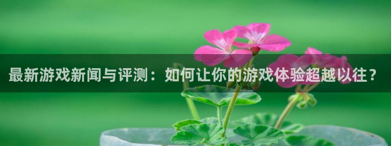 赢咖娱乐网页登录入口官网：最新游戏新闻与评测：如何让你的游戏